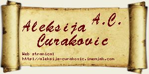 Aleksija Curaković vizit kartica